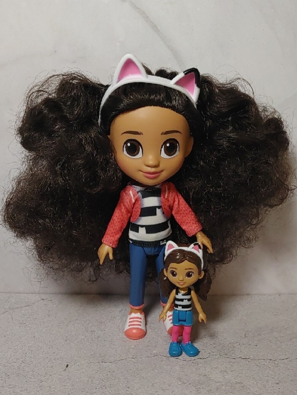 (3/$20) Dreamworks Gabby's Dollhouse Gabby 8" Doll & Miniature 3.5" Doll